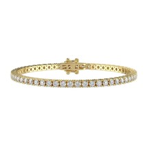 5 Carat Round Cut GH-I1 Natural Diamond Classic Tennis Bracelet 4 Prong 14K Gold - $5,464.00