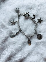 Charm Bracelet, Silver tone, Celestial Theme, with toggle closure - £13.18 GBP