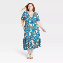 Women&#39;s Plus Size Short Sleeve Wrap Dress - Knox Rose NWT - £12.39 GBP