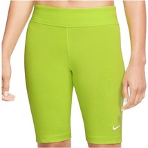 Nike Women&#39;s Sportswear Essential Bike Shorts Atomic Green Size Small - £27.93 GBP