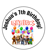 12 Personalized Roblox Birthday Party Favor Stickers, Labels, 2.5&quot; Gift ... - $222.55 MXN