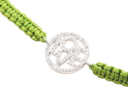 925 Sterling Silver  Cubic Zirconia Love Adjustable Friendship Bracelet ... - $47.14