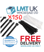 150 Pack Nylon Cable Zip Ties High Quality Strong Small Thin Long Thick ... - £0.98 GBP+