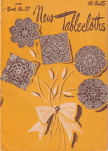 Vtg 1948 New Tablecloths Crochet Patterns Star Book No 57 American Thread Co  - £7.99 GBP