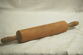 Rustic Wooden Rolling Pin w Green Handles Kitchen Utensil Tool Country F... - $32.66