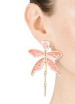 Tory Burch Earrings Articulated Dragonfly Blush New $178 - $146.52