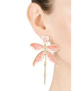 Tory Burch Earrings Articulated Dragonfly Blush New $178 - $200.39 CAD