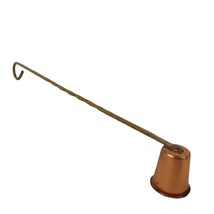 Vintage Copper &amp; Brass Candle Snuffer, Twisted Handle, 11&quot; Long Rustic P... - £12.19 GBP