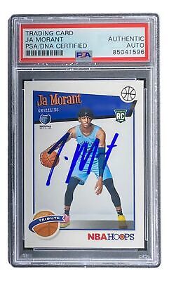 Primary image for Ja Morant Signed 2019/20 Panini Hoops #297 Grizzlies Rookie Card PSA/DNA