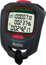 Robic SC-717W 100 Dual Memory Stopwatch, Slate/Red - £39.16 GBP