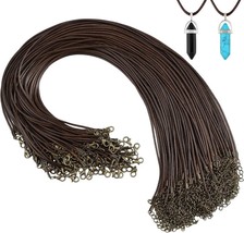 100 Necklace Cords Braided Waxed 20&quot; 1.5mm Jewelry Making Supplies Bulk Brown - £18.50 GBP