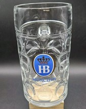 German HB MUCHEN Giant 56 oz. Glass Beer Mug Germany Octoberfest Stein M... - $29.03