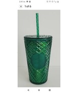 New Starbucks 2022 Spring Jeweled Iridescent Green 16oz Tumbler - £20.84 GBP