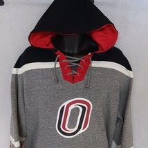 Champion University Nebraska Omaha Mavericks Hockey Hoodie Sweatshirt 2XL Gray - $36.95