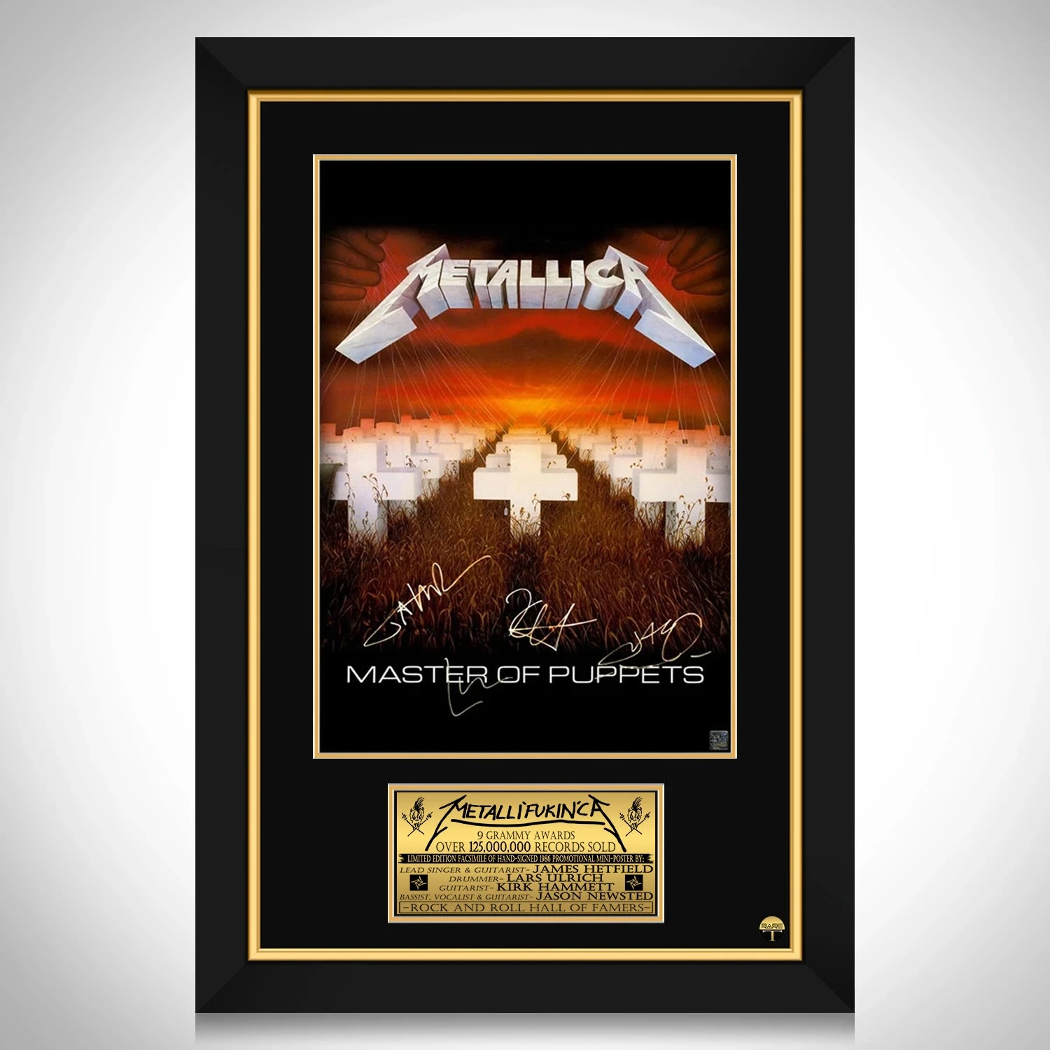 Metallica Master Of Puppets Mini Poster Limited Signature Edition Custom... - $309.73