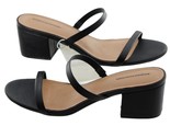 Amazon Essentials Women Thin Two Strap Heeled Slide Sandals Size 10 Black - £12.58 GBP