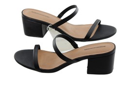 Amazon Essentials Women Thin Two Strap Heeled Slide Sandals Size 10 Black - £12.61 GBP