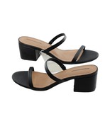 Amazon Essentials Women Thin Two Strap Heeled Slide Sandals Size 10 Black - £12.54 GBP