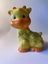 Infantino Yellow Rubber Giraffe Bath Toy Baby Toddler Squeeze Vinyl Anim... - $3.90