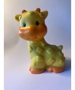 Infantino Yellow Rubber Giraffe Bath Toy Baby Toddler Squeeze Vinyl Anim... - $3.90