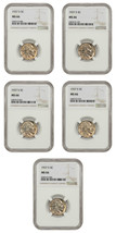 Lot of 1937-S 5C NGC MS66 (5 Coins) - $483.79