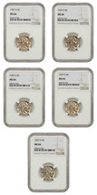 Lot of 1937-S 5C NGC MS66 (5 Coins) - £378.45 GBP