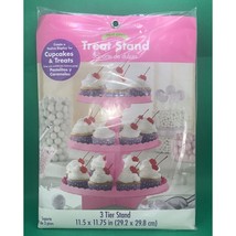Treat City Tier Treat Stand 3 Tiers 11in x 11in Pink Great For Parties - £5.53 GBP