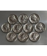 ONE UNCIRCULATED CHOICE GEM 90% SILVER MERCURY DIME - $14.99