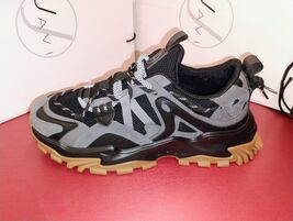 Javi Swipe Casual Chunky Sneakers Black/Gray Mens # 10 Urban Lifestyle L... - $104.47