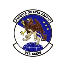 923rd AMXS Squadron Patch - Wall Decal - Variety of Sizes Available - $4.00