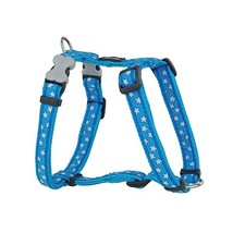 Red Dingo Desinger Dog Harness, White Stars on Turquoise (25mm x (Neck: ... - $38.00