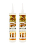 Lot of 2 Gorilla Max Strength Clear Construction Adhesive, 9oz Cartridge... - $46.16 CAD
