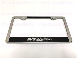 1 SVT LIGHTNING Carbon Fiber Style Stainless Steel Chrome License Frame For F150 - $13.92