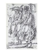 Set of Four Black &amp; White Lithographs by Yossi Stern 19.5&quot; x 13.75&quot; w/ CoA - $5,007.39 MXN