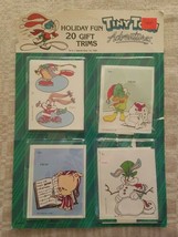 Tiny Toon Adventures Partially Opened Holiday Gift Trims Tags 15 total 1990 Vtg - £11.57 GBP