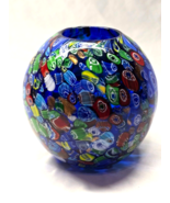 Ann Primrose Murano Milleriori Art Glass 7&quot; Globe Vase - READ DESCRIPTIO... - $133.80 CAD