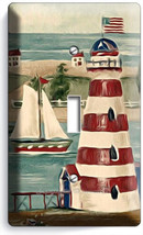 Lighthouse Sailboat 1 Gang Light Switch Wall Plate Nautical Room Art Home Decor - £9.58 GBP