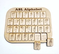 ASL Puzzle/ Sign Language / Kids Learning Puzzle/ Learning/ Teaching ASL - $15.67
