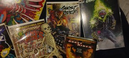 GHOST RIDER COLLECTORS PACK.FIGURE, CYCLE, CLASSICS COVERS,MOBIE,N.TLIGH... - $74.99
