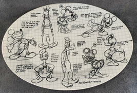 Disney Sketchbook Drawings Mickey Mouse and Friends 14&quot; inch Oval Platter New - £23.97 GBP