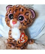 Leopard Baby Beanie Boo BIG EYE stuffed Animal Ty beanie boo - $24.00