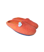 US 8.5 Orange Wool slippers for women * Handmade house shoes * Hearts  - $636.04 MXN