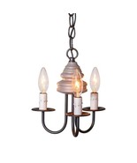 3-Arm Bellview wood Chandelier in Earl Gray - $5,121.08 MXN