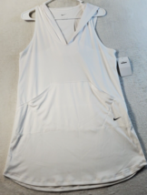 Nike Activewear Tank Top Womens Size Medium White Sleeveless Pockets Hoo... - $30.46