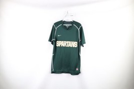 Nike Mens Size Small Team Issued Michigan State University Soccer Jersey Green - £51.55 GBP