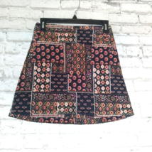 Hollister Skirt Womens 0 Black Floral Mini Skirt Pockets Boho Side Zip C... - $22.00