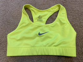 Nike Sports Bra Neon Yellow Size XS Dri Fit NWOT - $11.29