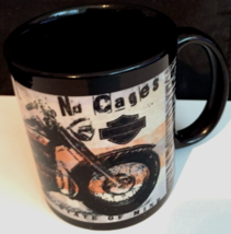 Harley Davidson mug /coffee cup black with picture of a bike - $9.85