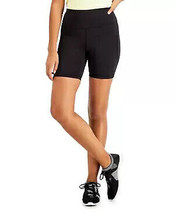 Womens Compression Bike Shorts High Rise Deep Black Size Small INC $21 -... - £4.22 GBP