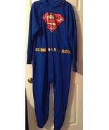 Superman Lounger W Removable Cape Pajamas Choose Size L, XL or 2XL NWT - $39.74 CAD